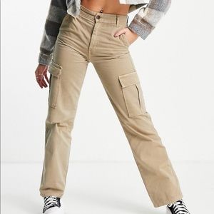 Stradivarius STR straight leg stone cargo pants